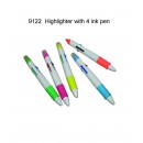 9122 4-Color Pen with Highlighter